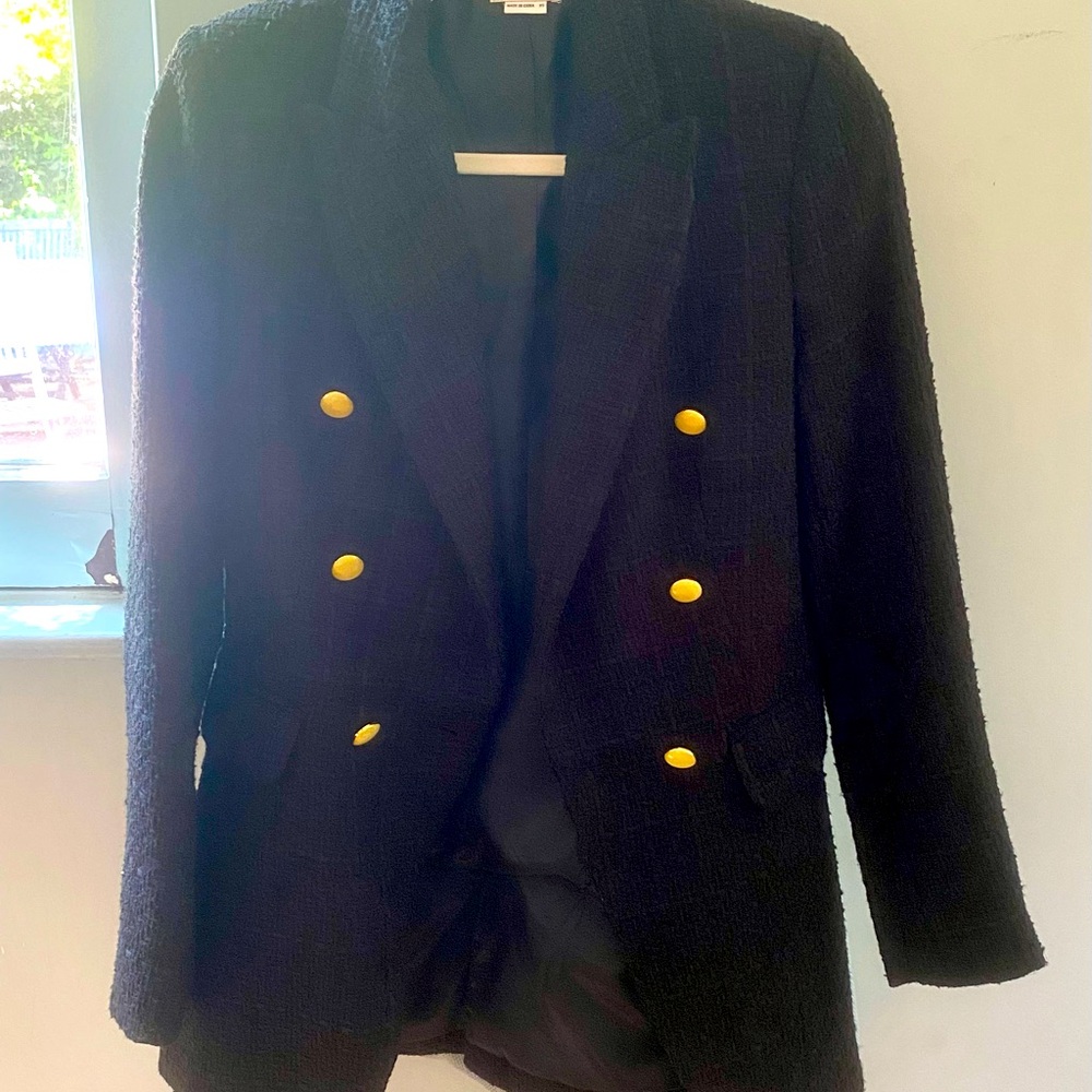 Jason Wu Long Black Tweed Jacket NWOT